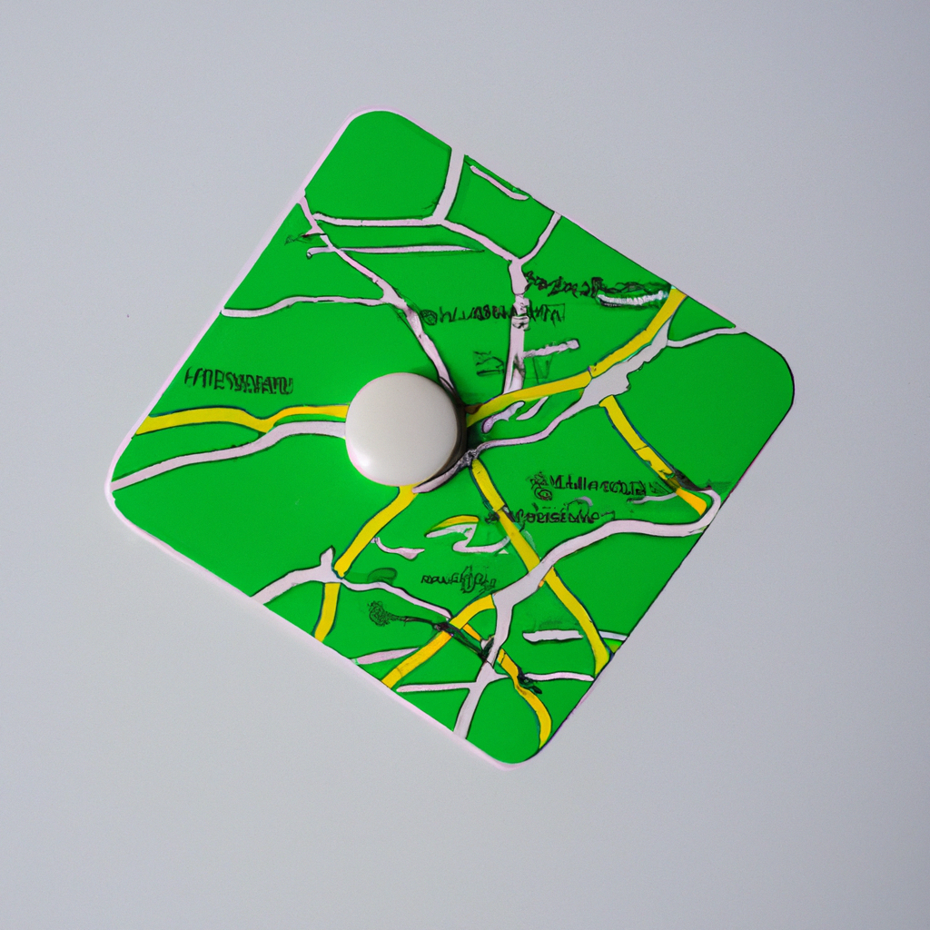 Minimalistische kaartmock-up van Brussel, België met groene brandkleur pin